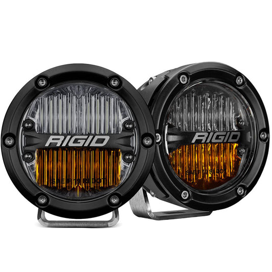 RIGID Industries 360-Series 4" LED SAE Fog Beam - Yellow/White - Pair [36122]