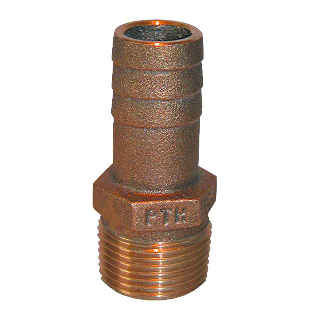 GROCO 1-1/2" NPT x 1-1/2" ID Bronze Pipe to Hose Straight Fitting [PTH-1500]