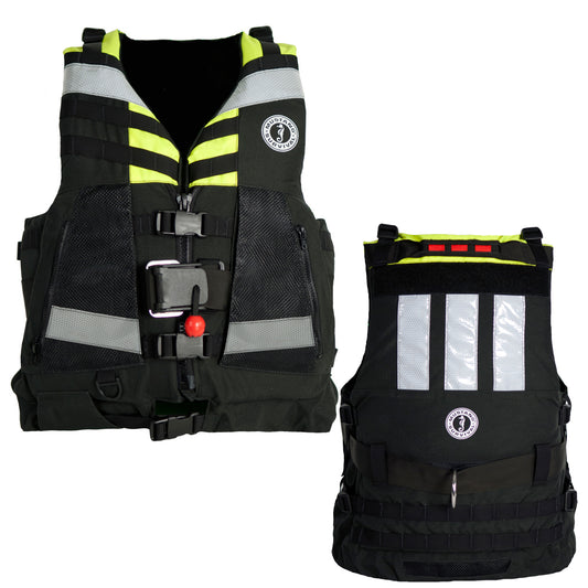 Mustang Swift Water Rescue Vest - Fluorescent Yellow/Green/Black - Universal [MRV15002-251-0-206]