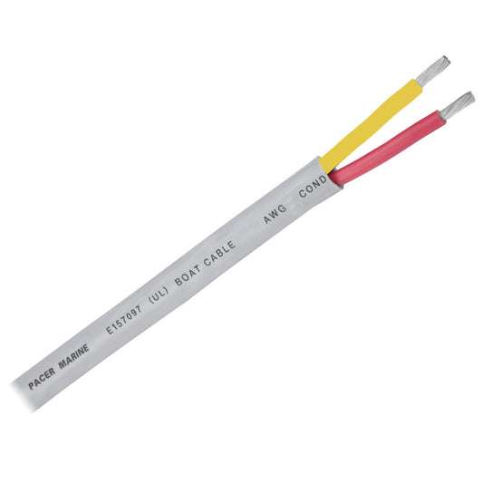 Pacer 12/2 AWG Safety Duplex Cable - Red/Yellow - Sold By The Foot [W12/2RYW-FT]